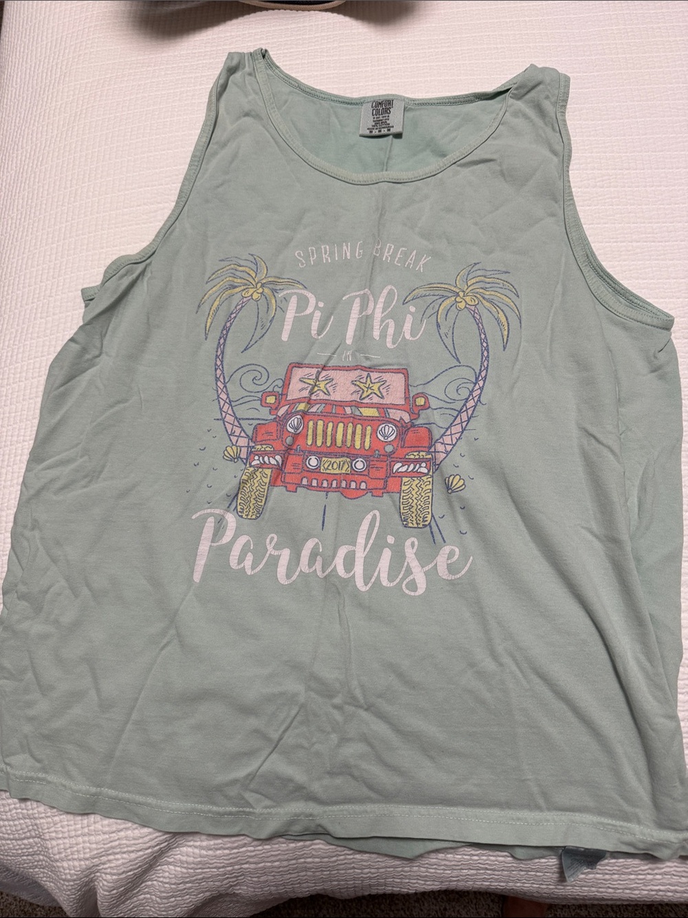 Pi Phi Paradise Comfort Colors Graphic Tank